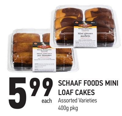 SCHAAF FOODS MINI LOAF CAKES