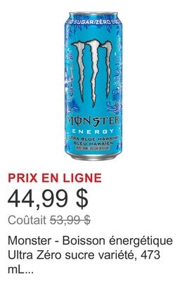 Monster - Boisson énergétique Ultra Zéro sucre …