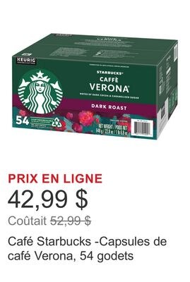 Café Starbucks -Capsules de café Verona, 54 god…