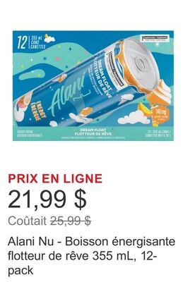 Alani Nu - Boisson énergisante flotteur de rêve…