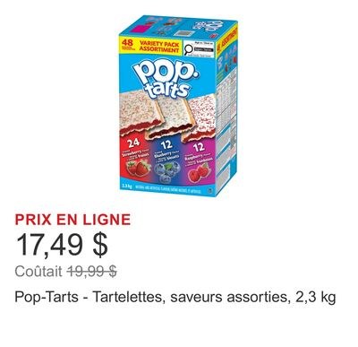 Pop-Tarts - Tartelettes, saveurs assorties, 2,3…