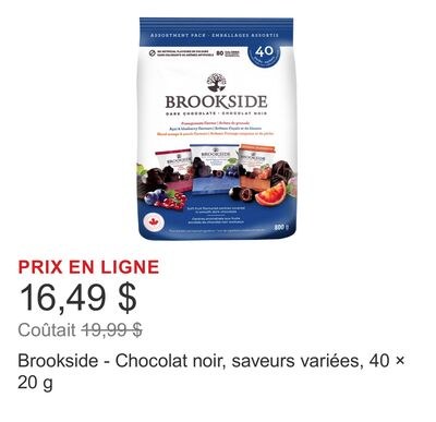 Brookside - Chocolat noir, saveurs variées, 40 …