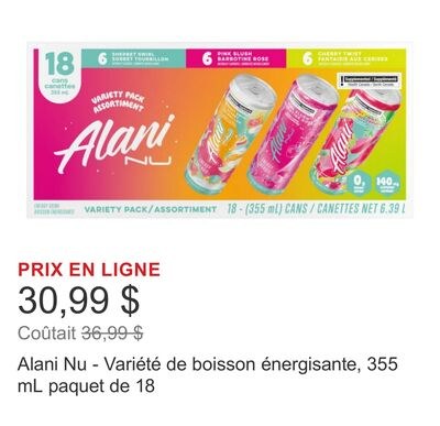 Alani Nu - Variété de boisson énergisante, 355 …