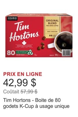 Tim Hortons - Boite de 80 godets K-Cup à usage …