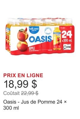 Oasis - Jus de Pomme 24 × 300 ml