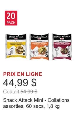 Snack Attack Mini - Collations assorties, 60 sa…
