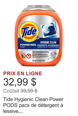 Tide Hygienic Clean Power PODS pacs de détergen…