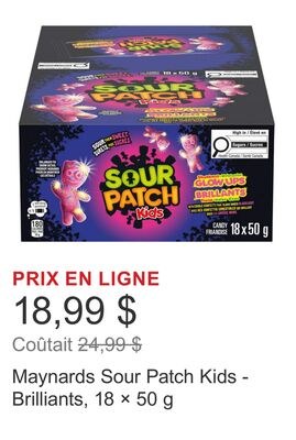 Maynards Sour Patch Kids - Brilliants, 18 × 50 g