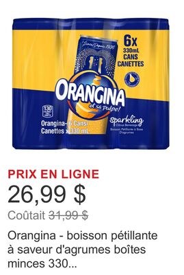 Orangina - boisson pétillante à saveur d'agrume…