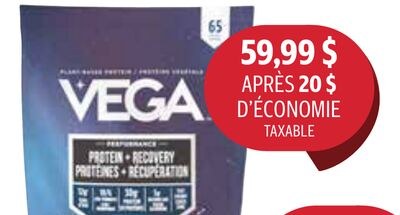 VEGA PERFORMANCE PROTÉINES + RÉCUPÉRATION