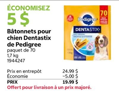 Bâtonnets pour chien Dentastix de Pedigree