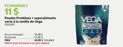 Poudre Protéines + superaliments verts à la van…