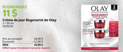 Crème de jour Regenerist de Olay