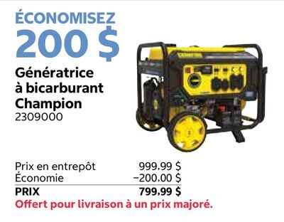 Génératrice à bicarburant Champion
