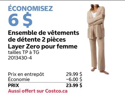 Ensemble de vêtements de détente 2 pièces Layer…