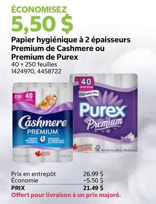 Papier hygiénique à 2 épaisseurs Premium de Cas…