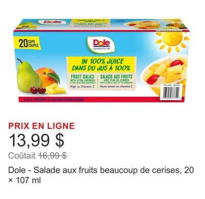 Dole - Salade aux fruits beaucoup de cerises, 2…