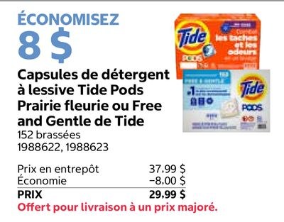 Capsules de détergent à lessive Tide Pods Prair…