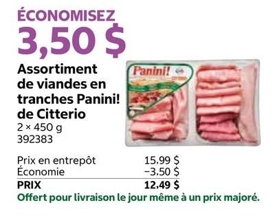 Assortiment de viandes en tranches Panini! de C…