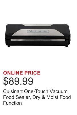 Cuisinart One-Touch Vacuum Food Sealer, Dry & M…