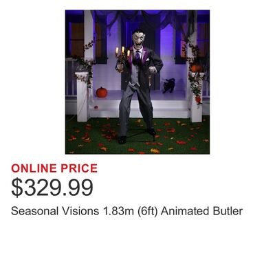 Seasonal Visions 1.83m (6ft) Animated Butler