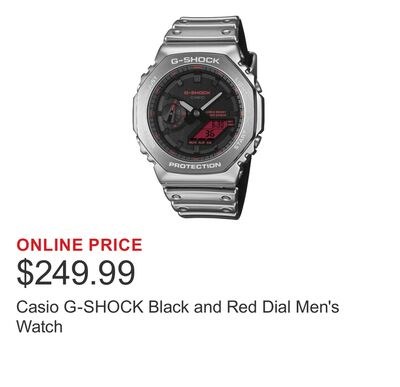 Casio G-SHOCK Black and Red Dial Men's Watch