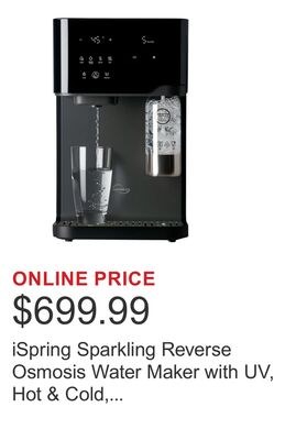iSpring Sparkling Reverse Osmosis Water Maker w…