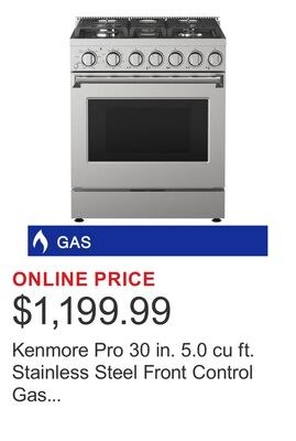 Kenmore Pro 30 in. 5.0 cu ft. Stainless Steel F…