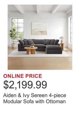 Aiden & Ivy Sereen 4-piece Modular Sofa with Ot…