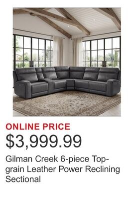 Gilman Creek 6-piece Top-grain Leather Power Re…