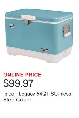 Igloo - Legacy 54QT Stainless Steel Cooler