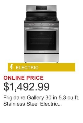 Frigidaire Gallery 30 in 5.3 cu ft. Stainless S…