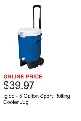 Igloo - 5 Gallon Sport Rolling Cooler Jug
