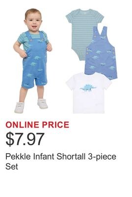 Pekkle Infant Shortall 3-piece Set