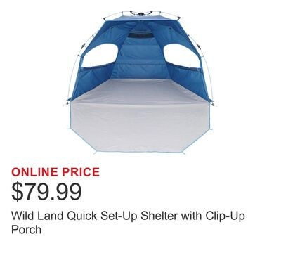 Wild Land Quick Set-Up Shelter with Clip-Up Por…