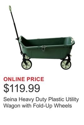 Seina Heavy Duty Plastic Utility Wagon with Fol…