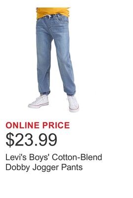 Levi's Boys' Cotton-Blend Dobby Jogger Pants