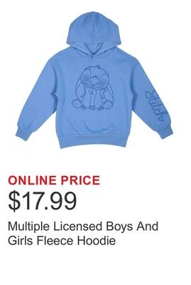 Multiple Licensed Boys And Girls Fleece Hoodie