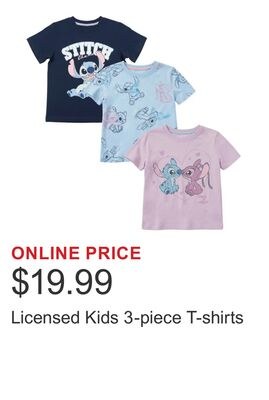 Licensed Kids 3-piece T-shirts
