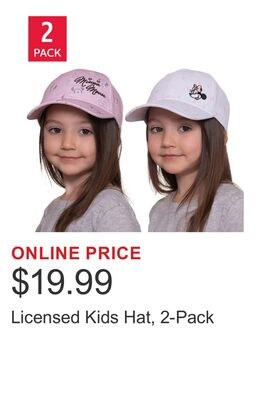 Licensed Kids Hat, 2-Pack