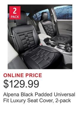 Alpena Black Padded Universal Fit Luxury Seat C…