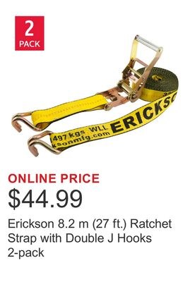 Erickson 8.2 m (27 ft.) Ratchet Strap with Doub…
