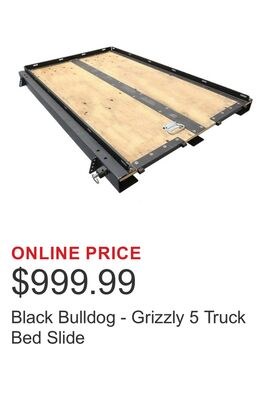 Black Bulldog - Grizzly 5 Truck Bed Slide