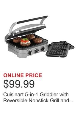 Cuisinart 5-in-1 Griddler with Reversible Nonst…