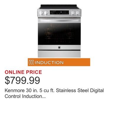 Kenmore 30 in. 5 cu ft. Stainless Steel Digital…
