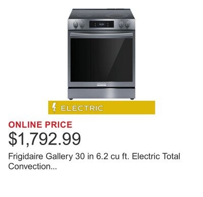 Frigidaire Gallery 30 in 6.2 cu ft. Electric To…