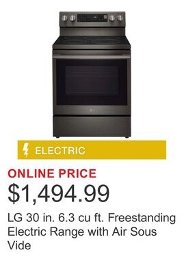 LG 30 in. 6.3 cu ft. Freestanding Electric Rang…