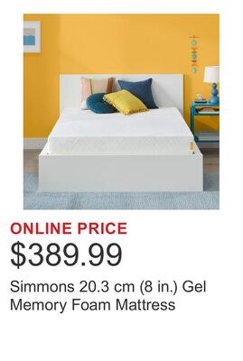 Simmons 20.3 cm (8 in.) Gel Memory Foam Mattress