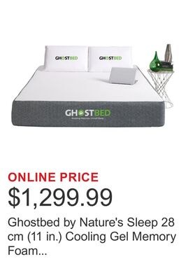Ghostbed by Nature's Sleep 28 cm (11 in.) Cooli…