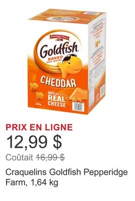 Craquelins Goldfish Pepperidge Farm, 1,64 kg